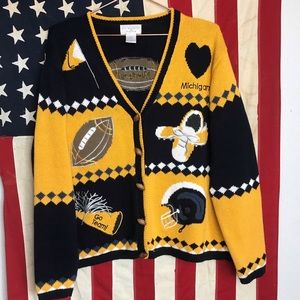University of Michigan button up cardigan